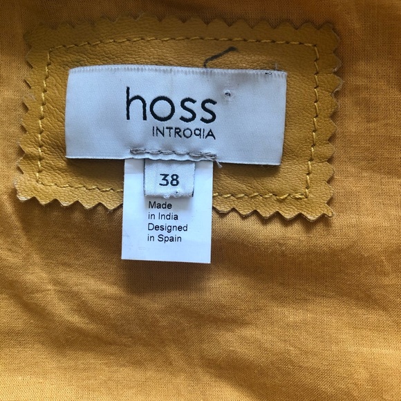Yellow, 100% lamb leather jacket by hoss - Picture 7 of 8